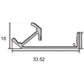 JSAS-Edge Profile Sided Shelf Edge Alluminium Profile For Strips