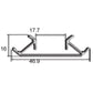 JSAS-Edge Profile Double Sided Shelf Edge Alluminium Profile For Strips