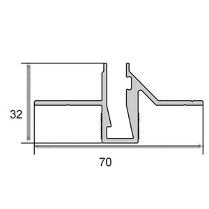 JSAS-Glass Shelf Recessed Glass Shelf Alluminium Profile For Strips