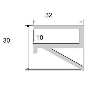 JSAS-Glass Shelf Surface Glass Shelf Alluminium Profile For Strips