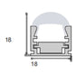 JSAS-Lens S1618 ProﬁLe Wall Wash Alluminium Profile For Strips