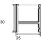 JSAS-Linea 2530 Surface Alluminium Profile For Strips