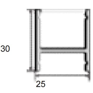 JSAS-Linea 2530 Surface Alluminium Profile For Strips