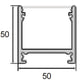 JSAS-Linea 5050 Surface Alluminium Profile For Strips