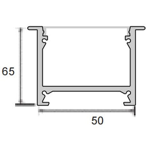 JSAS-Linea 5050 Trim Recessed Alluminium Profile For Strips