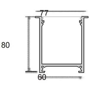 JSAS-Linea 7780 Trim Recessed Alluminium Profile For Strips