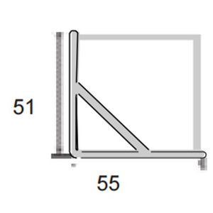 JSAS-LP 02-03 Big Corner Corner Alluminium Profile For Strips