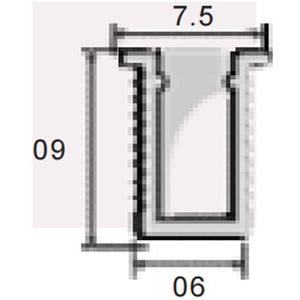 JSAS-Mfs-0609 Shelf Light Alluminium Profile For Strips