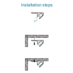 JSAS-Mfs-2010 Shelf Light Alluminium Profile For Strips