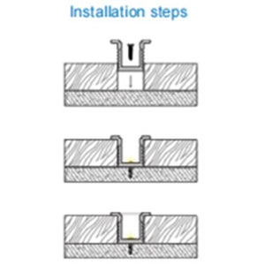 JSAS-Mirco Rm0809 Trim Recessed Alluminium Profile For Strips