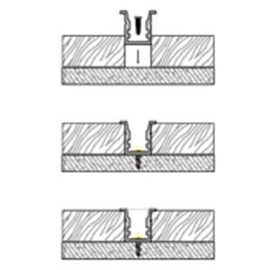 JSAS-Mirco Rm1013 Trim Recessed Alluminium Profile For Strips