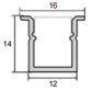 JSAS-Mirco Rm1214 Trim Recessed Alluminium Profile For Strips