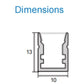 JSAS-Mirco Sm1013 Surface Alluminium Profile For Strips