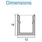 JSAS-Mirco Sm1214 Surface Alluminium Profile For Strips