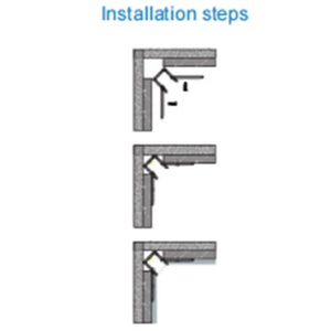 JSAS-Pop Corner Out 1214 Pop Out-Corner Recessed Trimless Alluminium Profile For Strips