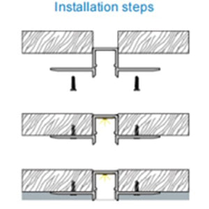 JSAS-Pop Flat 1214 Recessed Trimless Alluminium Profile For Strips