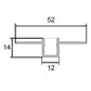 JSAS-Pop Flat 1214 Recessed Trimless Alluminium Profile For Strips