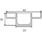 JSAS-Pop Wings 2525 Recessed Trimless Alluminium Profile For Strips