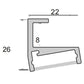 JSAS-Retailglass Mounted - 01 Glass Shelf Alluminium Profile For Strips