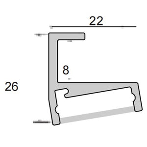 JSAS-Retailglass Mounted - 01 Glass Shelf Alluminium Profile For Strips