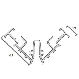 JSAS-Score 6/90° Inner Corner Pop In-Corner Alluminium Profile For Strips