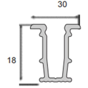 JSAS-Score 6 Frame Recessed Alluminium Profile For Strips