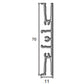 JSAS-Score 6 Up & Down Skirting Alluminium Profile For Strips