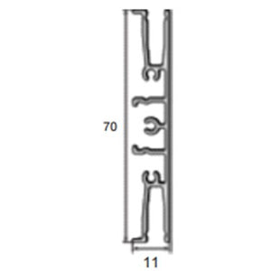 JSAS-Score 6 Up & Down Skirting Alluminium Profile For Strips