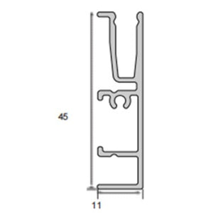 JSAS-Score 6 Up Or Down Skirting Alluminium Profile For Strips