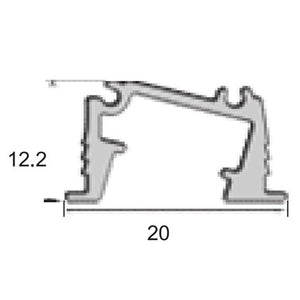 JSAS-Shelf Recessed Asymmetric Shelf Light Recessed Alluminium Profile For Strips