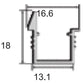 JSAS-Shelf Recessed Profile With Extended Arm Shelf Light Alluminium Profile For Strips