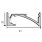 JSAS-Shelf Surface Asysmetric Shelf Light Alluminium Profile For Strips