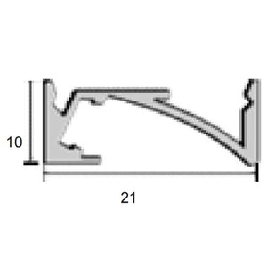 JSAS-Shelf Surface Asysmetric Shelf Light Alluminium Profile For Strips