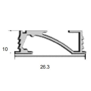 JSAS-Wardrobe Recessed Asymmetric Shelf Light Alluminium Profile For Strips