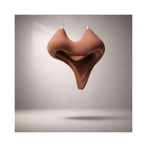 Eliante Artistic Pendant Light – Terracotta, Handmade Polystyrene
