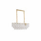 Eliante Tiered Rectangular Chandelier – Gold, Metal