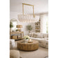 Eliante Tiered Rectangular Chandelier – Gold, Metal