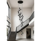 Eliante Cluster Double Height Chandelier – Gun Black, Metal