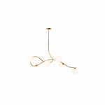 Eliante Branch Glass Ball Chandelier – Gold, White Glass, Metal