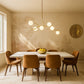 Eliante Branch Glass Ball Chandelier – Gold, White Glass, Metal
