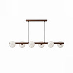 Eliante Linear Ceramic Chandelier – Walnut, Metal