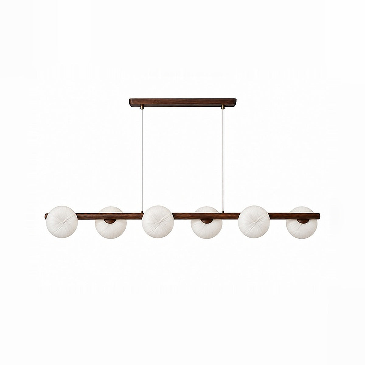 Eliante Linear Ceramic Chandelier – Walnut, Metal
