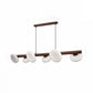 Eliante Linear Ceramic Chandelier – Walnut, Metal
