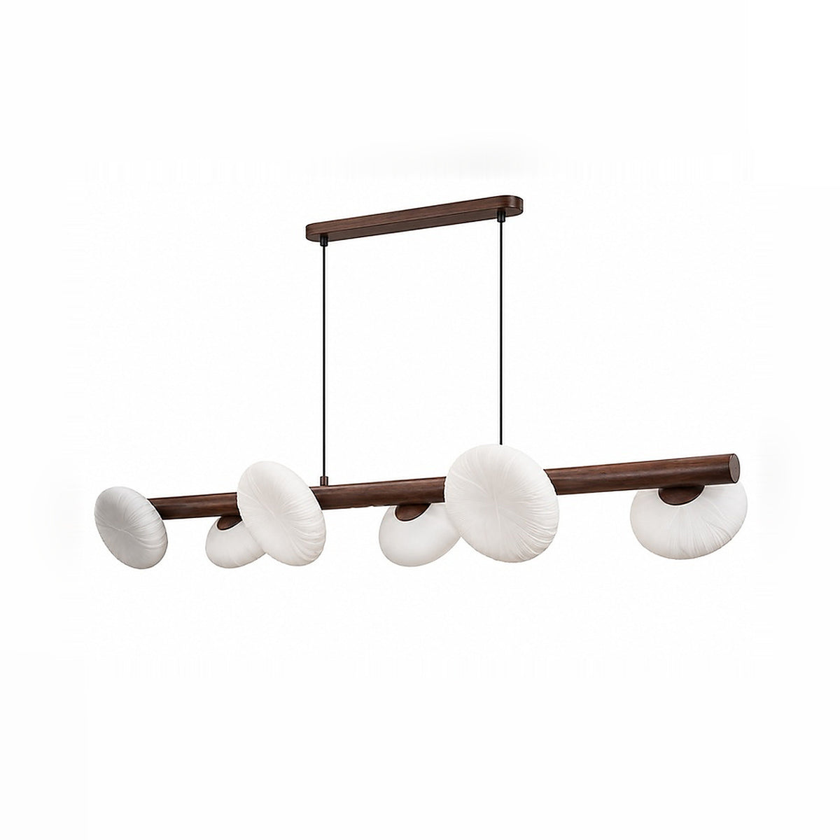 Eliante Linear Ceramic Chandelier – Walnut, Metal