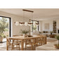 Eliante Linear Ceramic Chandelier – Walnut, Metal