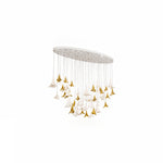 Eliante Cluster Ceramic Chandelier – White, Gold, Ceramic, Metal