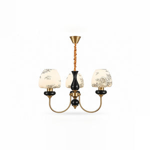 Eliante Bell Classic Chandelier – Walnut & Brass, Wood + Metal