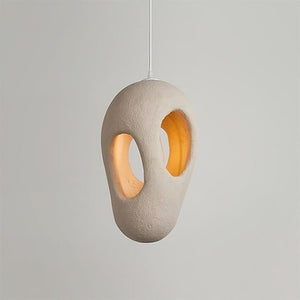 Eliante Artistic Pendant Light – White, Handmade Polystyrene
