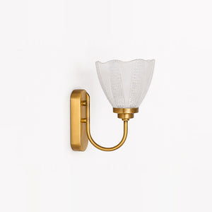 Eliante Bell 1 Light 130 x 190 x 220 mm Glass Wall Light – Gold