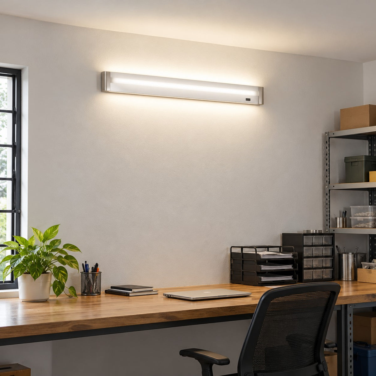 Fluorescent Surface And Suspended Tube Fixtures - T5 Up & Down Light 14W SS Finish